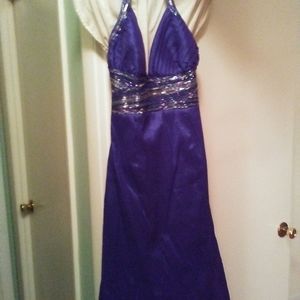 Blue evening gown.  Size 12.